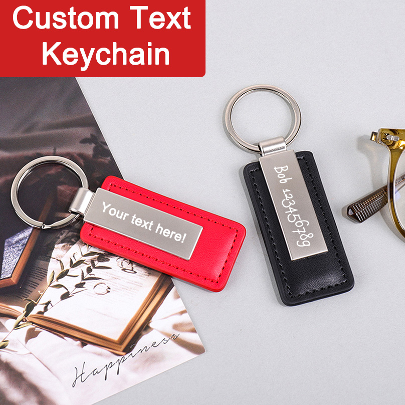 Personalized Engraved Gift - Брелок из искусственной кожи с индивидуальной