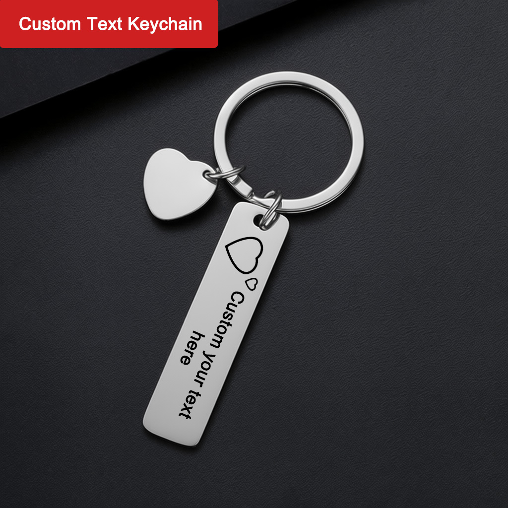 Personalized Engraved Gift - Персонализированный брелок с текстом на заказ,