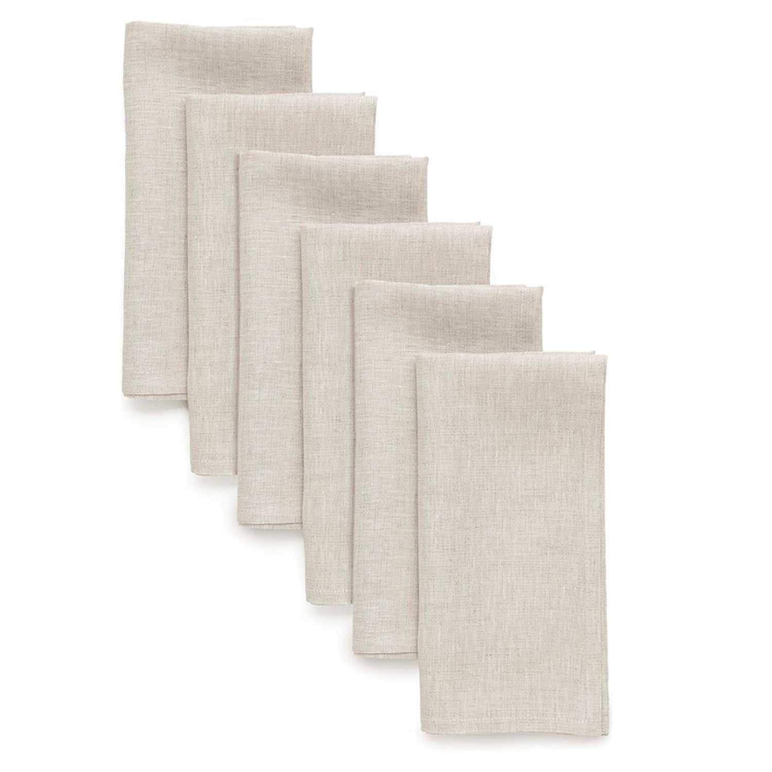 Linen Napkin Set - 6 шт., салфетки из 100% льна