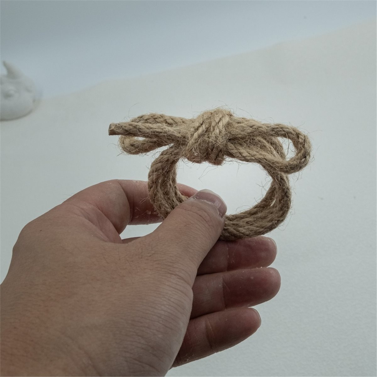 Linen Napkin Set - Набор из 12 льняных плетеных бантиков-колец