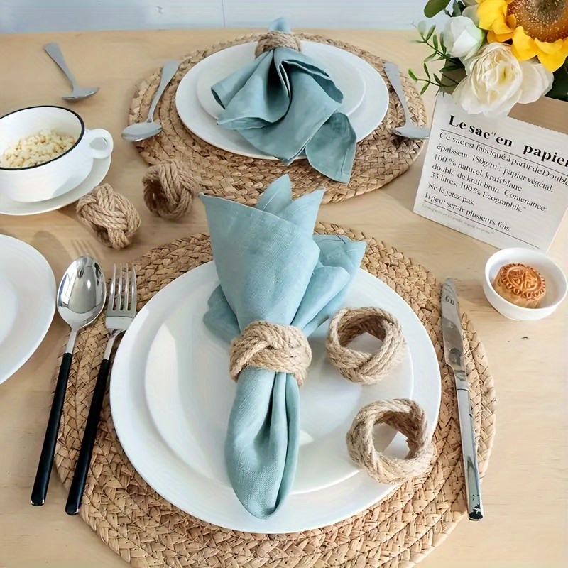 48 шт., набор льняных плетеных – обзор и цена Linen Napkin Set